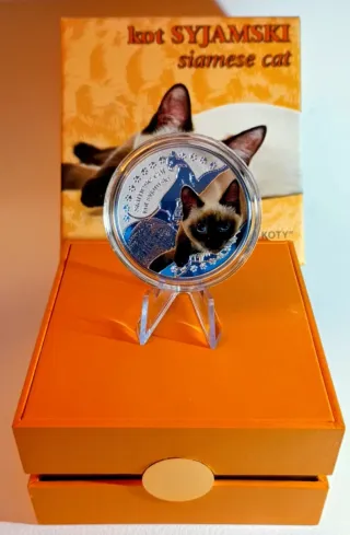 Moneda Gato Siamés Colección Amigos del Hombre