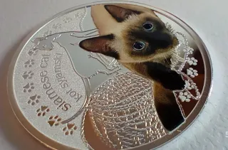 Moneda Gato Siamés Colección Amigos del Hombre