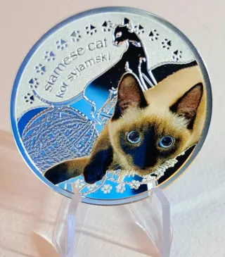 Moneda Gato Siamés Colección Amigos del Hombre
