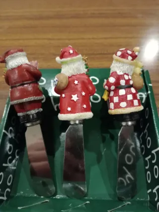 Conjunto 3 Facas Papai Noel