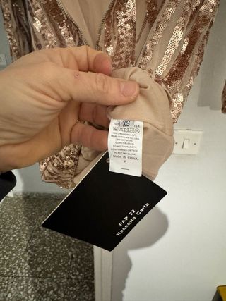 Vestido dorado lentejuelas