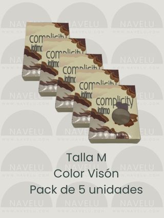 Pack 5 Bragas Talla M Color Visón