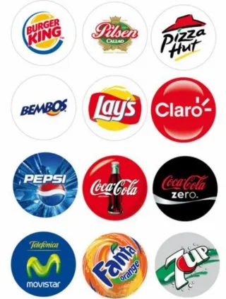 Chapas 58mm Marcas Famosas (Burger King, Pepsi, Co