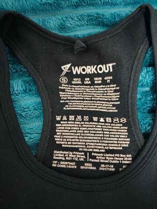 Camiseta WORKOUT Negra Deportiva Mujer