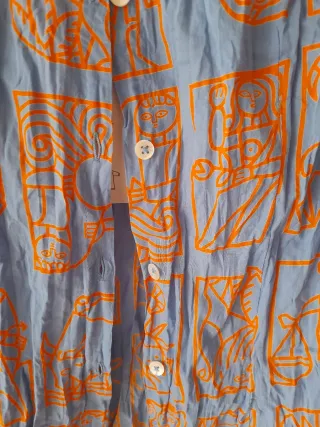 Camisa Nice Things S/36 Azul Naranja