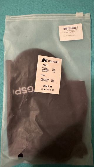 Dos pares calcetines Gsport Black - Talla 39/45