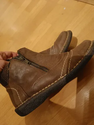 Botines de piel mujer marrones