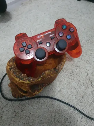 Mando PS3 Blackfire Transparente Rojo