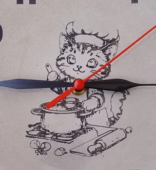 Orologio da parete in ceramica con gatto