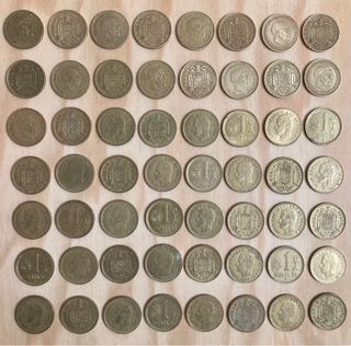 Lote de 56 monedas de Pesetas de 1966, 1975 y 1980