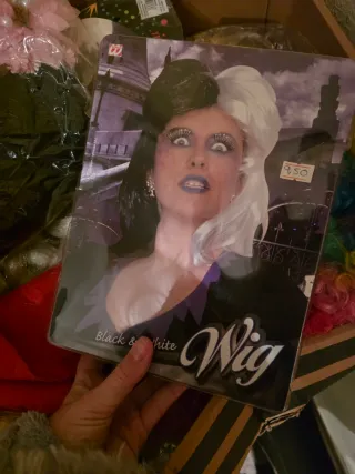 Peluca Blanco y Negro