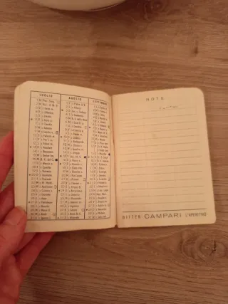 Agenda Campari 1958 Prezioso