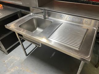 Fregadero industrial acero inoxidable 120x60x85