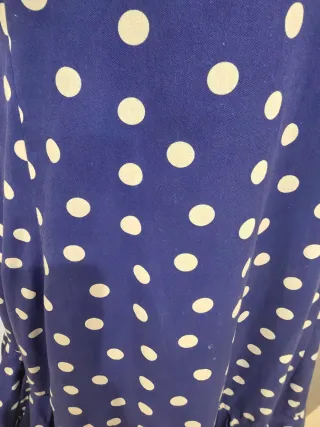 Traje Flamenca Niña Azul y Blanco