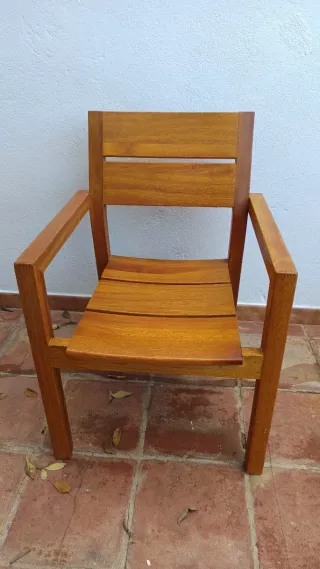 Sillones de jardín de madera de teca 6 unidades