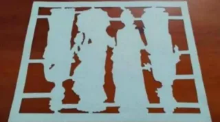 Lámina antigua cromos troquelados 4 damas