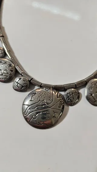 Collar Javier Mariscal Plata Cuero