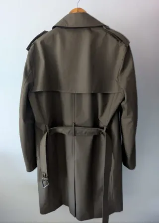 Gabardina Mango Hombre Talla M Verde Oliva.