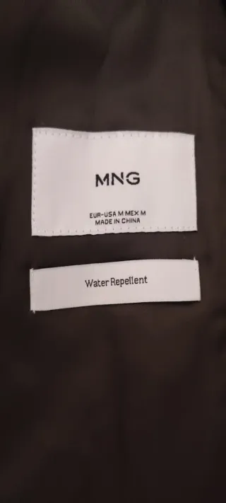 Gabardina Mango Hombre Talla M Verde Oliva.