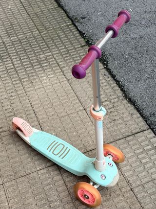 Patinete infantil 3 ruedas morado/menta