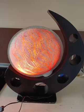 Lámpara de cerámica diseño fuego