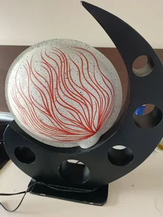 Lámpara de cerámica diseño fuego