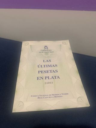 Colección Últimas Pesetas En Plata 2001