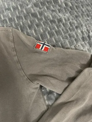 Polo Napapijri uomo manica lunga marrone