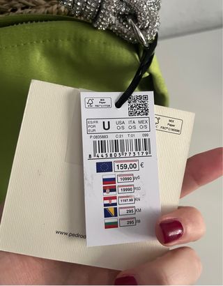 Bolso Pedro del Hierro verde con cadena