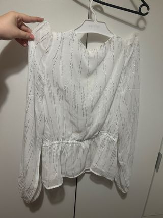 Blusa Springfield blanca con brillos T42