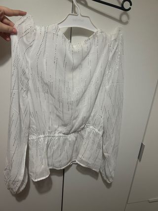 Blusa Springfield blanca con brillos T42