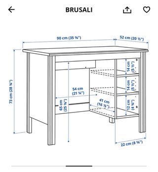 Escritorio Brusali Ikea Blanco