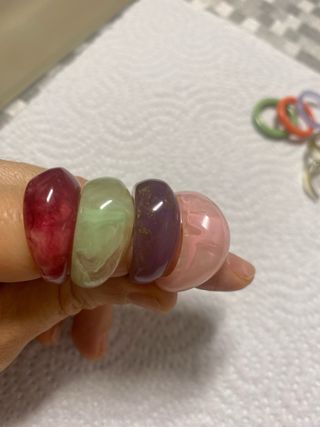 Lote anillos pasta varios tamaños