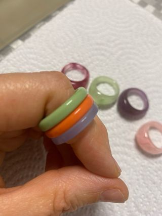 Lote anillos pasta varios tamaños