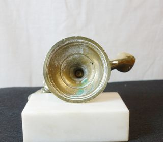 Candil de latón dorado, lámpara de aceite