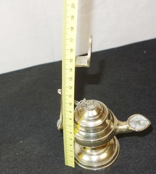 Candil de latón dorado, lámpara de aceite