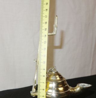 Candil de latón dorado, lámpara de aceite