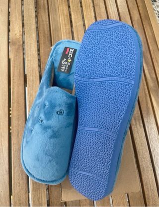 Zapatillas Terciopelo Celeste Talla 41