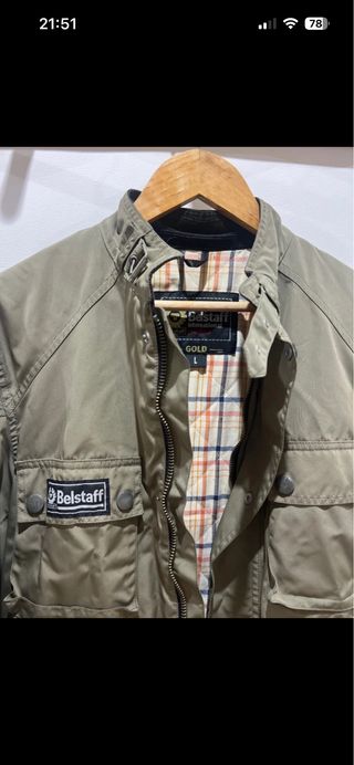 Chaqueta Belstaff Gold Talla L Verde Oliva
