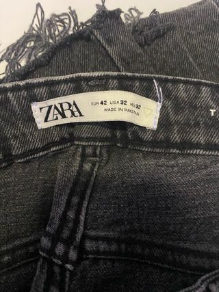 Pantalones Zara Gris Oscuro Talla 42