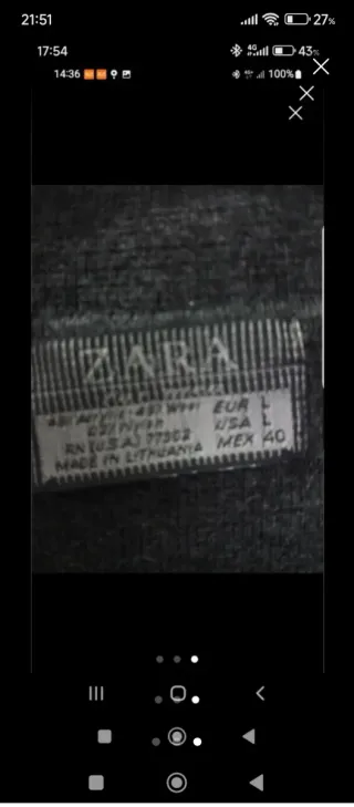 Chaqueta de punto Zara Talla L verde oliva