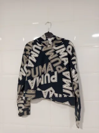 Sudadera Puma niña negra logo