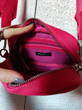 Bolso pequeño rosa fucsia Misako seminuevo