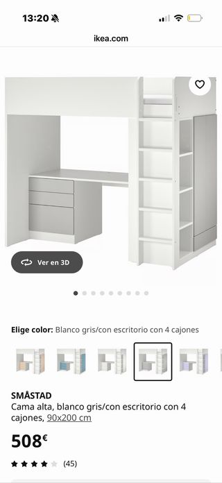 Cama alta infantil Ikea