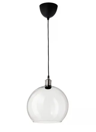 Due lampade a sospensione in vetro