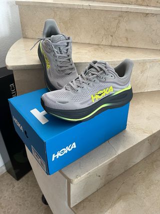 Hoka Bondi 9 Zapatilla Gris/Verde