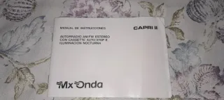 Manual Radio Coche Capri II Mx Onda