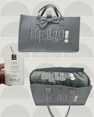 Manta de pelo con borreguito y cesta verde