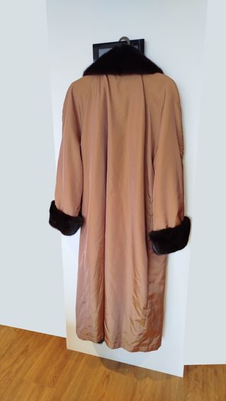 Casaco Senhora em Seda e pele de Leopardo e Vison