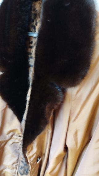 Casaco Senhora em Seda e pele de Leopardo e Vison